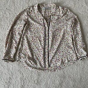 Zara Floral Button-Up Blouse